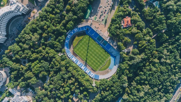 Lobanovsky Stadyumu. 17 Temmuz 2017. Kiev. Ukrayna. Futbol sahası hava görünümünü. Dinamo Kiev.