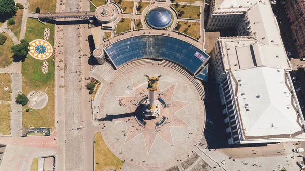 Ukraina Kiev Juni 2017 Independence Square Flygfoto Över Monumentet Självständighet — Stockfoto