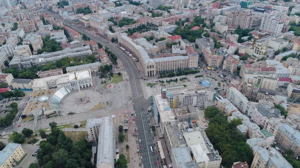 Kiev Ukraine June 2017 Independence Square Aerial View Independence Monument — Stock Photo, Image