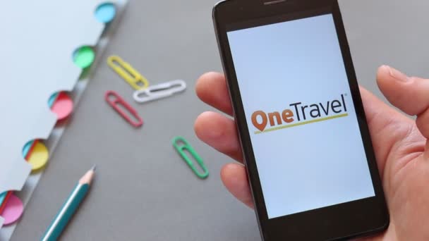 Онлайн Бронирование Авиабилетов Авиабилетов Экскурсий Edreams Odgeo Цены Onetravel Tripadvisor — стоковое видео