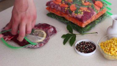 Bir kez bir ay pişirme. Yemek önceden anlamına gelir hazırlama harcanan daha az zaman mutfakta