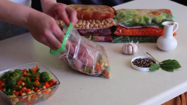 Планирование Еды Подготовка Планирование Вперед Покупка Оптом Приготовление Пищи Нуля — стоковое видео