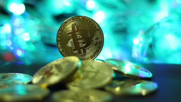 Κρυπτό Νόμισμα Bitcoin Εξόρυξη Bitcoins — Αρχείο Βίντεο