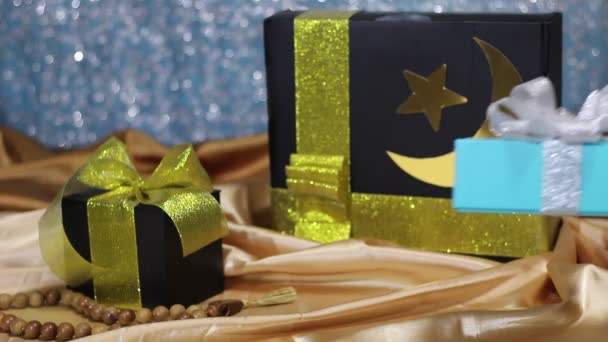 Святкові Подарунки Господині Ексклюзивні Ісламські Подарунки — стокове відео