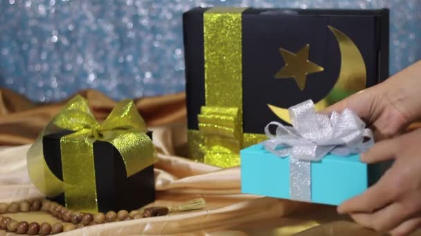 Ramadán Mubarak Regalos Islámicos Regalos Eid Ramadán Abu Dhabi Dubai — Vídeo de stock