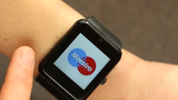 Migliori Marchi Servizi Finanziari Del Mondo Google Wallet Hsbc Maestro — Video Stock