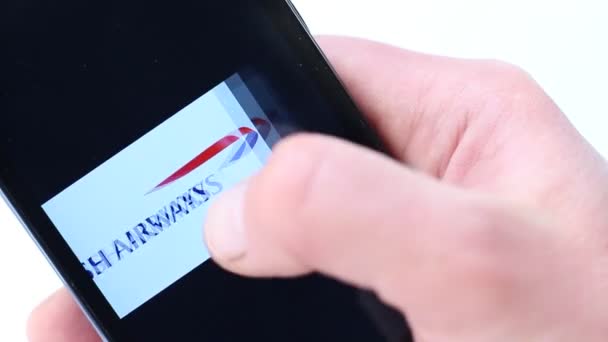 Største Flyselskapene Verden Emirater Cathay Pacific British Airways Austria Airlines – stockvideo