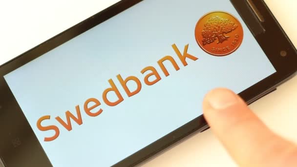 Największych Banków Europie Unicredit Bank Ubs Swedbank Societe Generale Santander — Wideo stockowe
