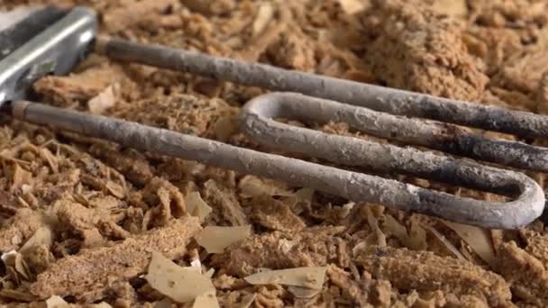 Limescale Elemento Aquecimento Para Máquina Lavar Roupa Removendo Substituindo Aquecedor — Vídeo de Stock