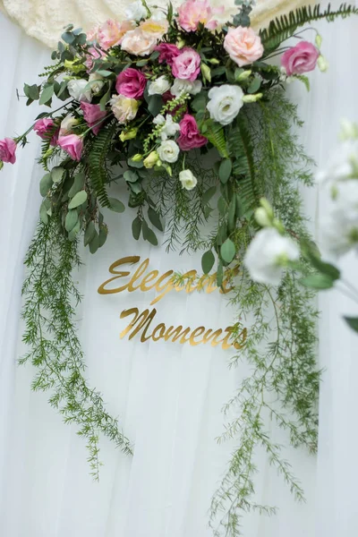 Wedding arch. Wedding decor in ceremony