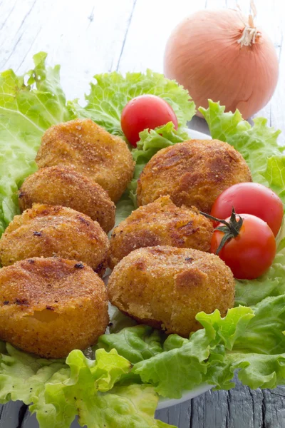 Onion croquettes view — Stock Photo, Image