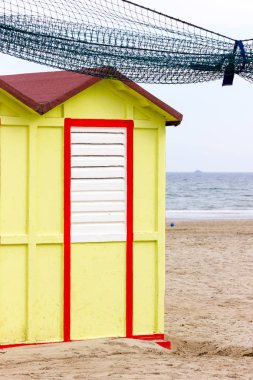 Plaj kulübe manzarası
