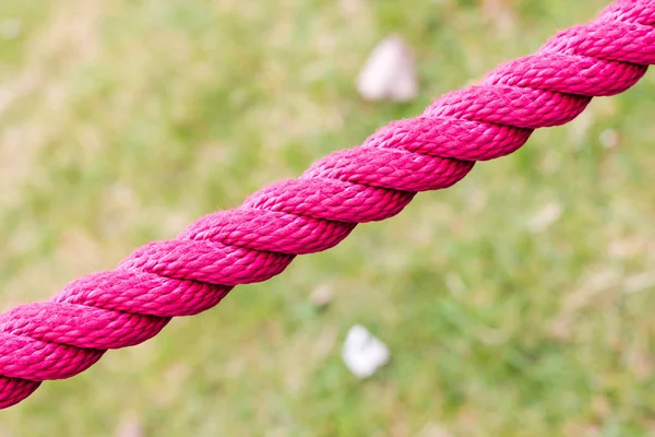 Corda intrecciata rosa da vicino — Foto Stock