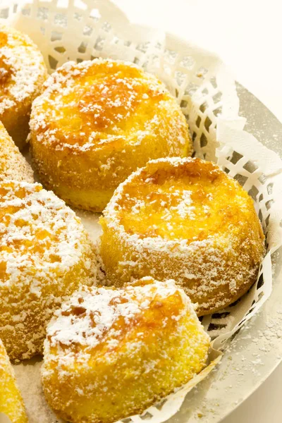 Sweet donuts with jam — Stock Photo, Image