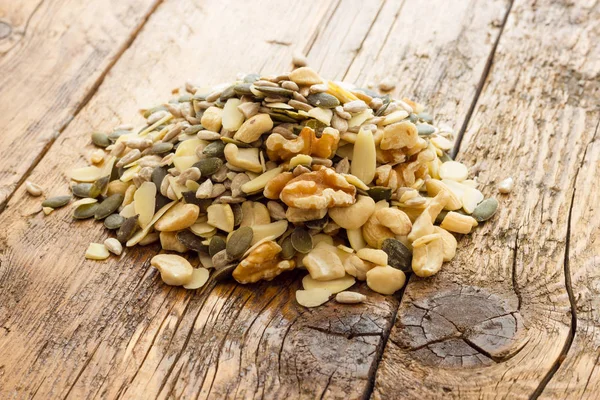 Pumpkin sunflower seeds cashews — Stock Photo, Image