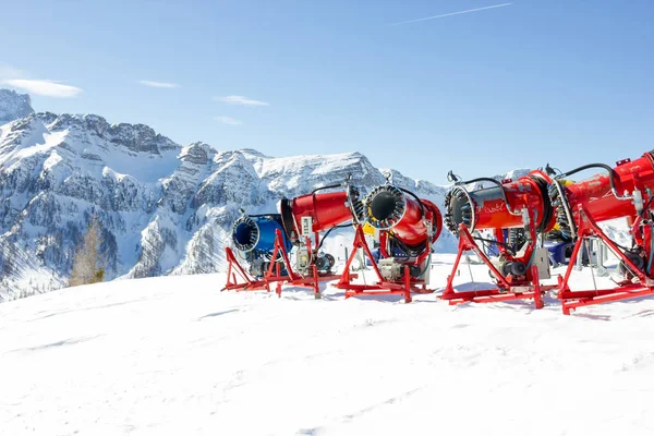 stock image Snow cannons view