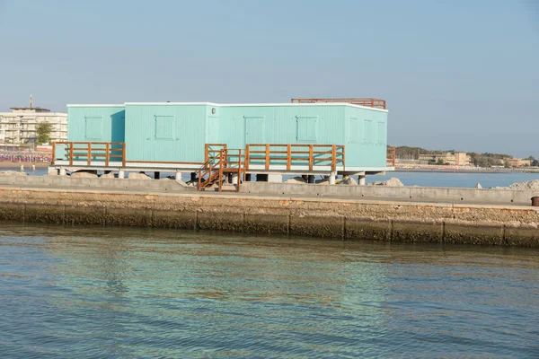 Cabaña de pesca en el puerto de Cesenatico — Foto de Stock