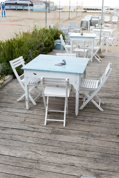 Romantic tables on the beach