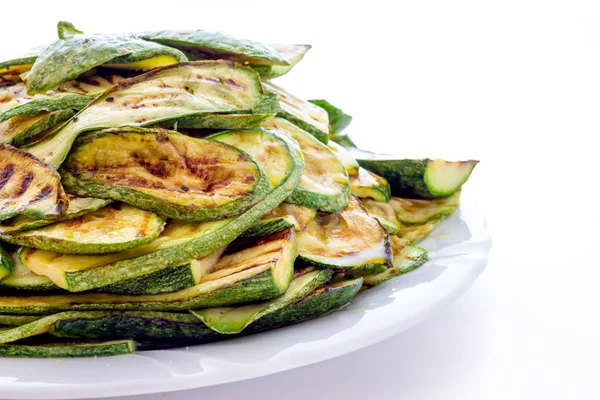 Zucchini cooked to the plate