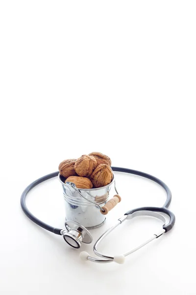 Stethoscoop met noten — Stockfoto