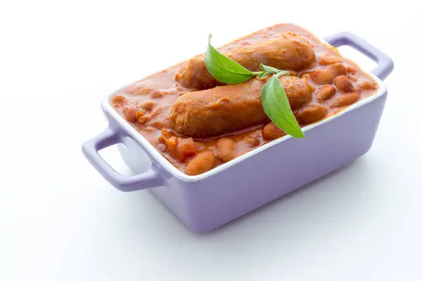 Tasty baked beans — Stock Photo, Image