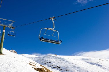 Kayak chairlifts görünümü