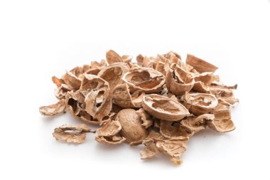 Kabukları nutshells yığını