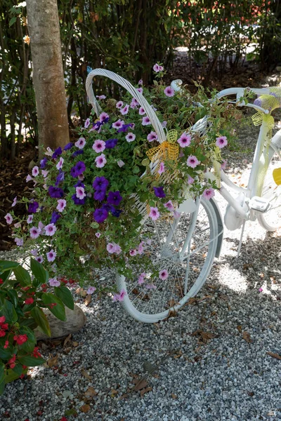 çiçeklerle süslenmiş Bisiklet