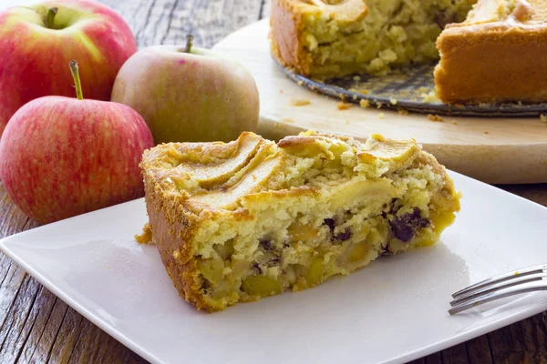 Torta de maçã saborosa caseiro — Fotografia de Stock