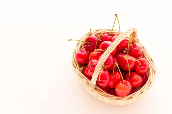 Basket of tasty cherries — Stock Photo, Image