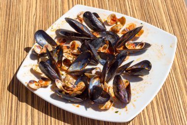 Boş midye ve istiridye