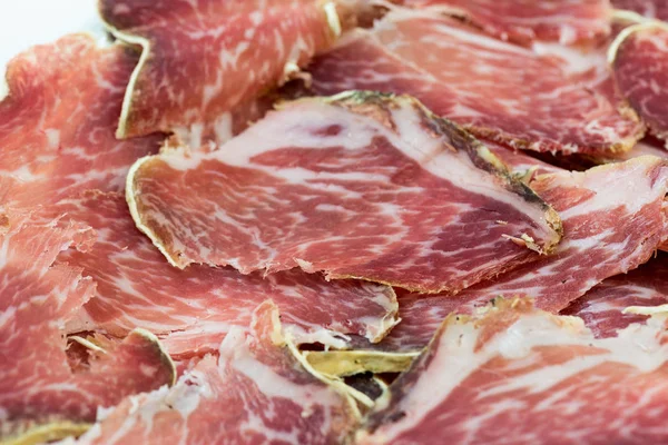 Italian salami called "Coppa" — Stock Photo, Image