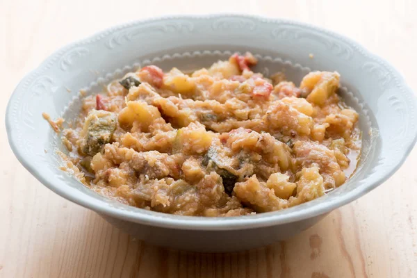 Vegetable soup with cheese — Stock Photo, Image