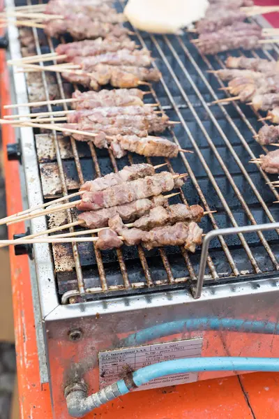 Cooking the grilled on the grill — Stock Photo, Image