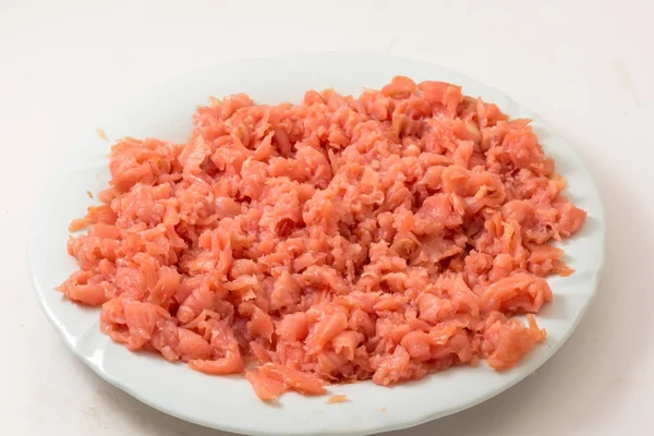 Salmon cincang lezat — Stok Foto