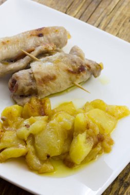 tavuk rulo patates ile