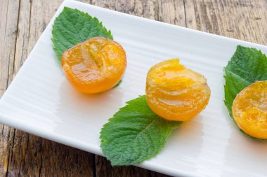 Mandarin clementines görünümü şekerlenmiş