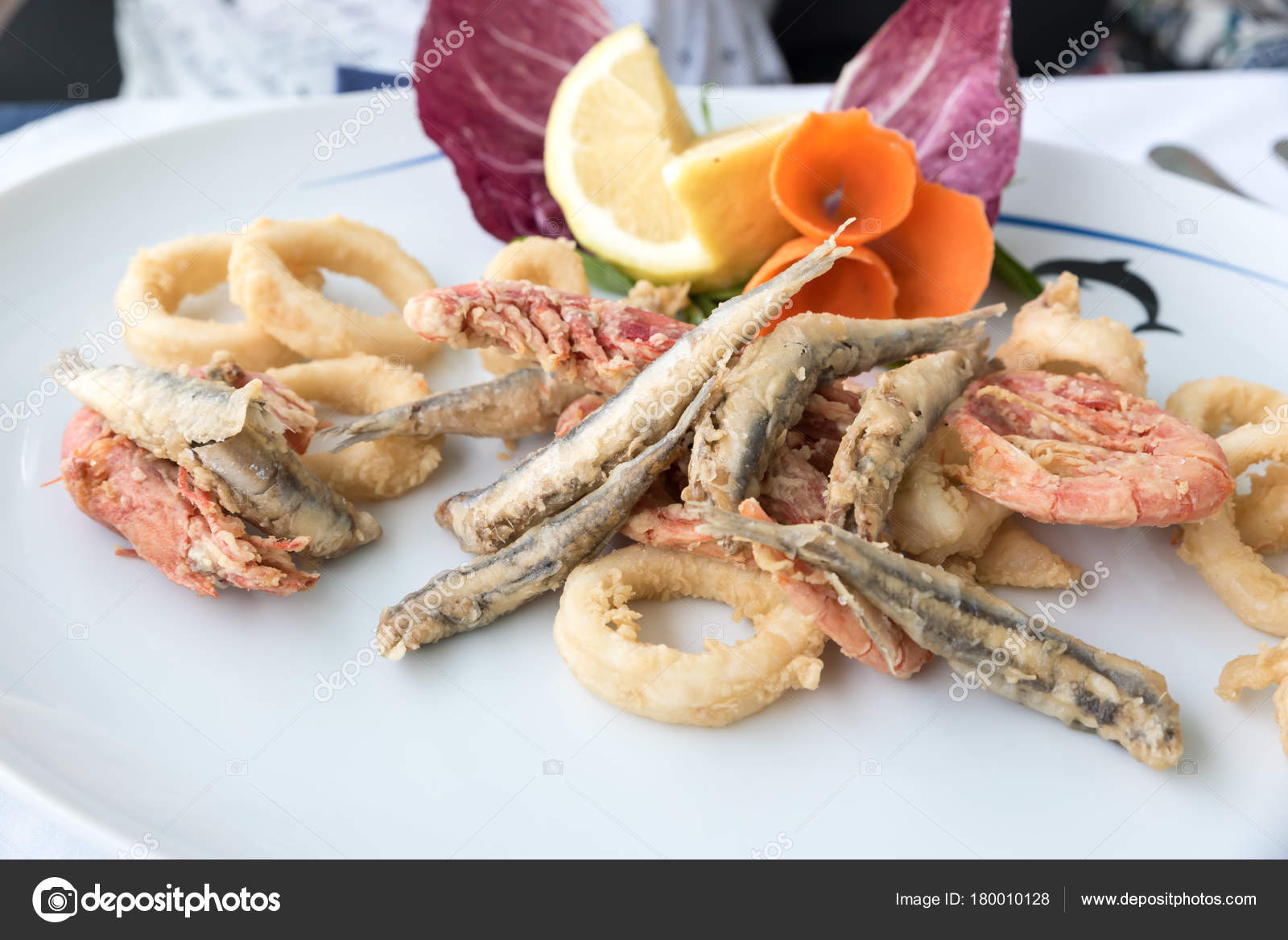Fritto Misto Di Pesce Foto Stock Fpwingc 180010128