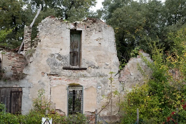 Ormanda eski yıkık ev