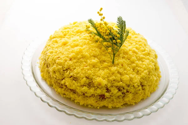 Traditional mimosa cake for Mother\'s Day