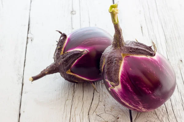 Biyolojik patlıcan görünümü — Stok fotoğraf