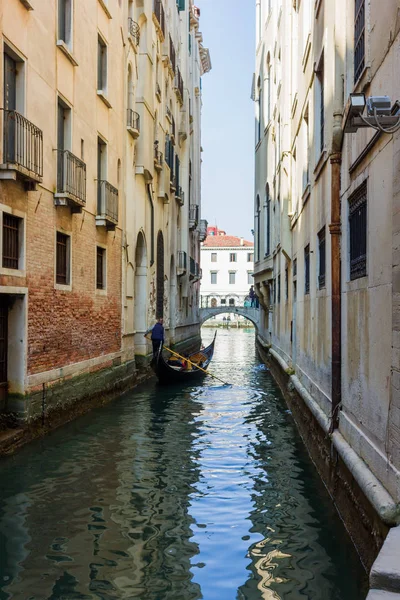 Vue Sur Canal Venise Avec Gondole — Photo