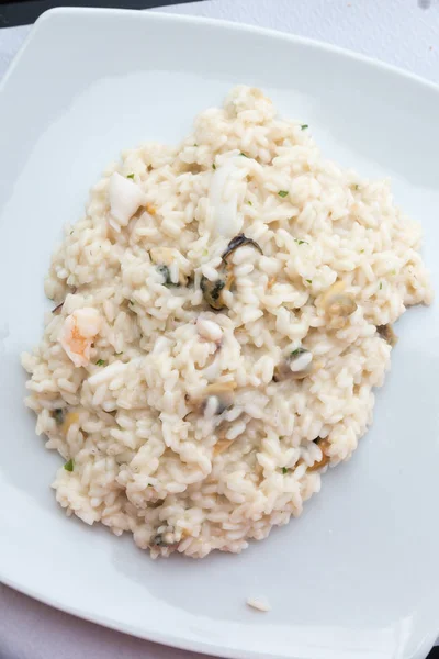 Delicioso Risotto Con Mariscos — Foto de Stock