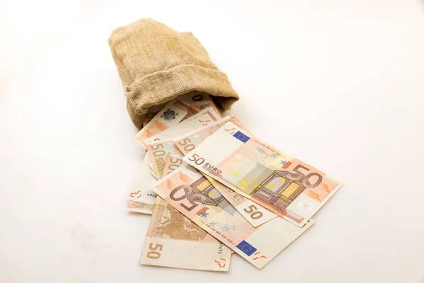 Pila de billetes en euros —  Fotos de Stock