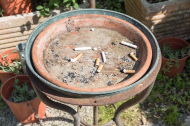 Bahçe kül tablası görünümü