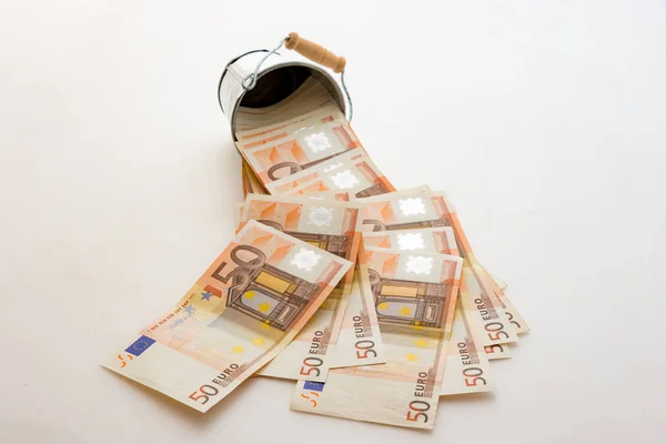 50 Euro banknot yığını — Stok fotoğraf