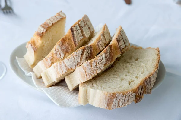 Basket with Sliced Bread — Stock Photo, Image