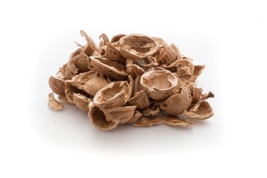 Kabukları nutshells yığını