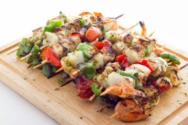 Balık ve sebze kebap