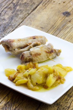 tavuk rulo patates ile